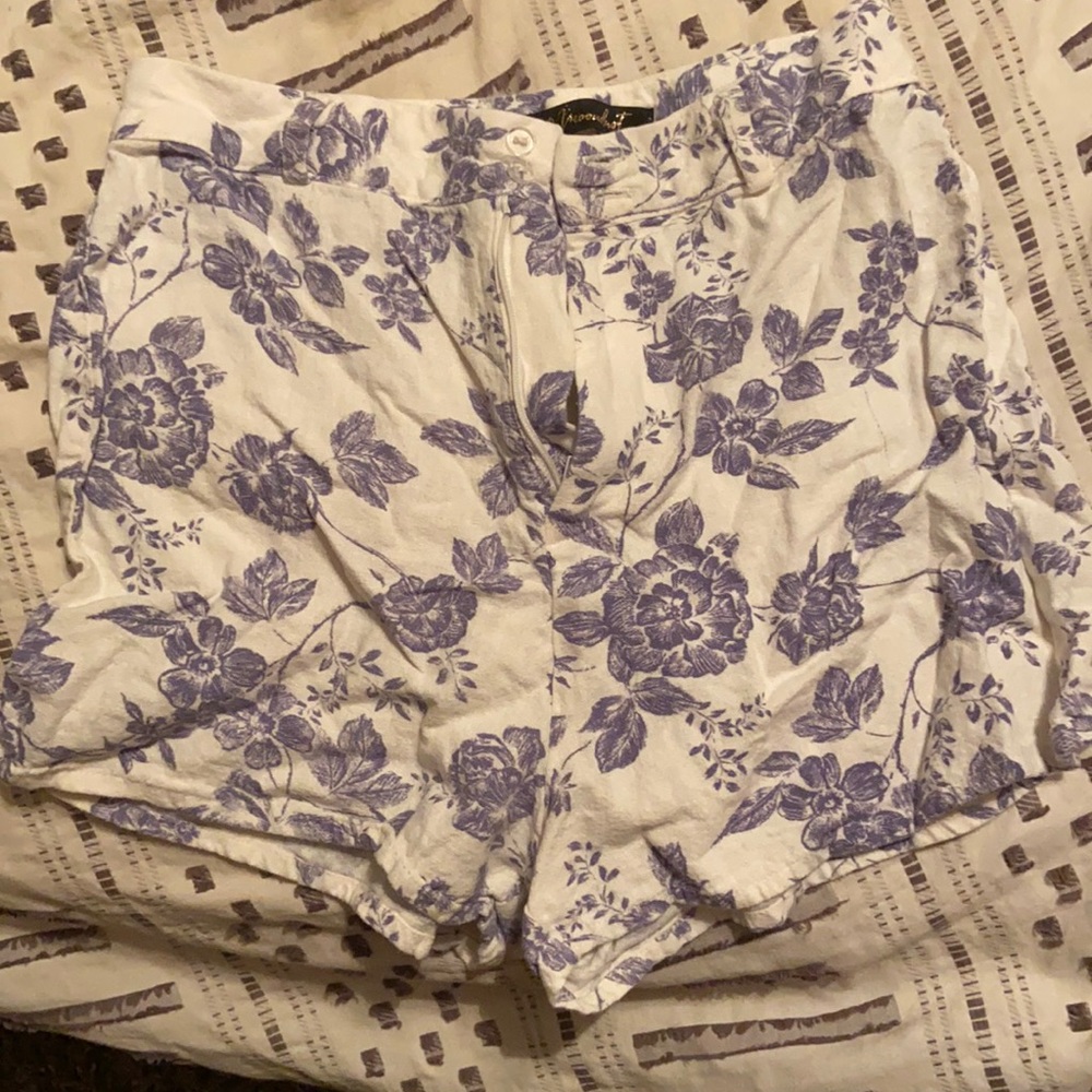 Blue and white short shorts very cute small